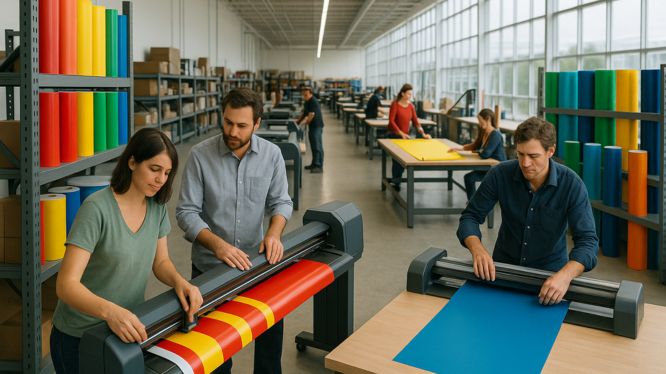 Uso del vinil textil