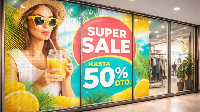 Publicidad en ventanas con vinil microperforado: cómo lograr visibilidad exterior sin perder luz interior