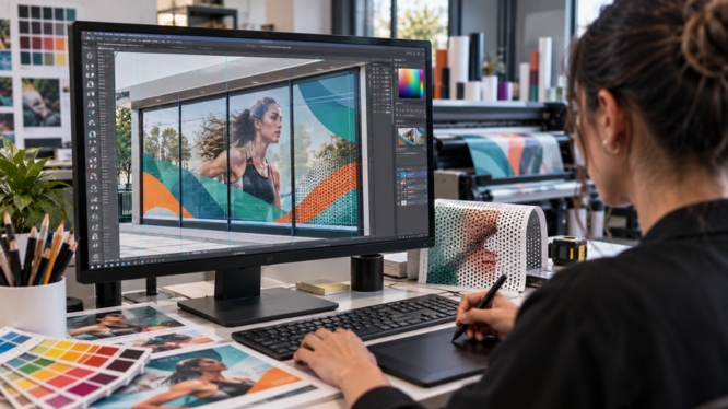 Cómo imprimir vinil microperforado correctamente: diseño, resolución y preparación del archivo para gran formato
